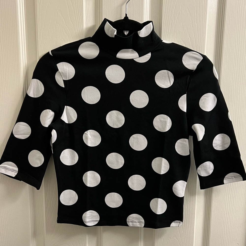 ASOS Cropped Polka Dot Top